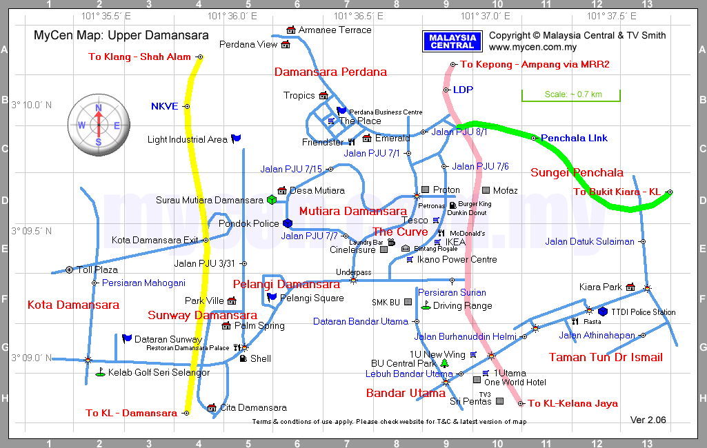 Map Of Upper Damansara